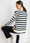 Gerry Weber Striped Fine Jumper, Black White & Lemon