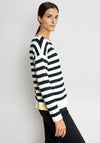 Gerry Weber Striped Fine Jumper, Black White & Lemon