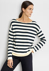 Gerry Weber Striped Fine Jumper, Black White & Lemon