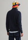 Gant Classic Cotton Half Zip Sweater, Navy