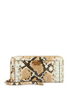 Guess Abey Slg Snake Print Zip Around Wallet, Natural Python