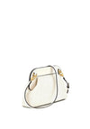 Guess Abey Woven Frame Clutch Bag, White