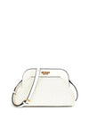 Guess Abey Woven Frame Clutch Bag, White