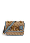 Guess Aileen 4G Logo Crossbody Bag, Brown & Blue