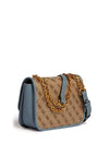 Guess Aileen 4G Logo Crossbody Bag, Brown & Blue