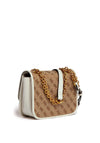 Guess Aileen 4G Logo Crossbody Bag, Brown & Ivory