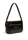 Guess Hensely Croc Convertible Shoulder Bag, Black