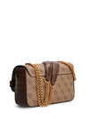 Guess Zadie Logo Small Crossbody Bag, Latte & Brown