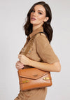 Guess Zadie Envelope Crossbody Bag, Cognac