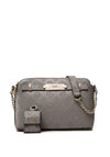 Guess Bea Double Zip Crossbody Bag, Taupe