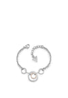 Guess Double Modern Circle Bracelet, Sliver Rose Gold