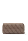 Guess Candace Large Zip Around Wallet, Brown