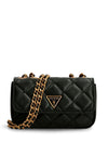 Guess Cessily Quilted Mini Crossbody Bag, Black