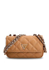 Guess Cessily Quilted Mini Crossbody Bag, Tan