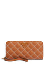 Guess Cessily Quilted Wallet, Cognac