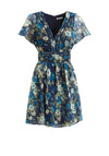 Guess Womens Floral Mini Dress, Navy Multi