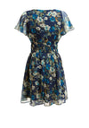 Guess Womens Floral Mini Dress, Navy Multi