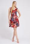 Guess Womens Fit & Flare Mini Dress, Floral Fantasy