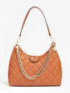 Guess Gillian Quilted Hobo Bag, Cognac