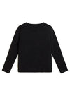 Guess Kid Girl Long Sleeve Embellished Top, Black