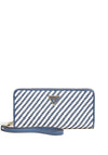 Guess Hassie Woven Wallet, Navy & White