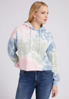 Guess Womens Tie Dye Cropped Hoodie, Multi