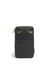 Guess Saffiano Phone Holder Mini Crossbody, Black