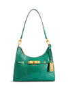 Guess Raffie Croc Print Shoulder Bag, Green