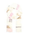 Guess Womens Soft Pastel Checked Scarf, Beige Multi