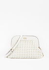 Guess Sicilia Braided Clutch Bag, White