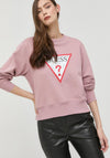 Guess Womens Classic Logo Sweatshirt, Mauve