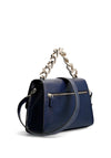 Guess Tullia Croc Print Handbag, Midnight