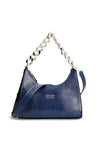 Guess Tullia Croc Print Hobo Bag, Midnight