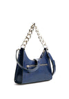 Guess Tullia Croc Print Hobo Bag, Midnight