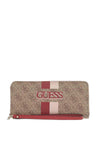 Guess Vikky 4g Logo Wallet, Latte & Red