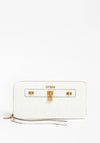 Guess Isidora Zip Around Wallet, White