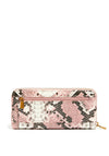 Guess Abey SLG Python Print Zipped Wallet, Pink