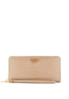 Guess Laurel Faux Croc Zip Around Wallet, Camel