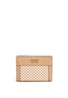 Guess Katey SLG Woven Zip Around Small Wallet, Caramel Multi