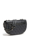 Guess Logo Vision Studded Shoulder Bag, Black