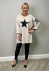 Seventy1 One Size Star Pullover, Stone & Black