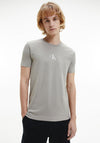 Calvin Klein Organic Monogram Logo T-Shirt, Beige