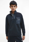 Calvin Klein Milano Jersey Half Zip Jumper, Black