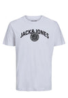 Jack and Jones Mens Short Sleeve Logo T-Shirt, White