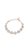 Absolute Crystal Circle Stud Bracelet, Rose Gold