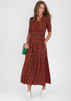 Jolie Moi Aztec Print Midi Dress, Red Multi