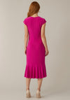 Joseph Ribkoff Frill Trim Midi Dress, Magenta