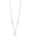 Absolute Delicate Moon & Stars Necklace, Rose Gold