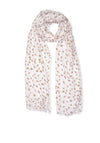 Katie Loxton Leopard Print Scarf, White & Tan