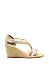Kate Appleby Lerwick Wedged Sandals, Gold and Cream